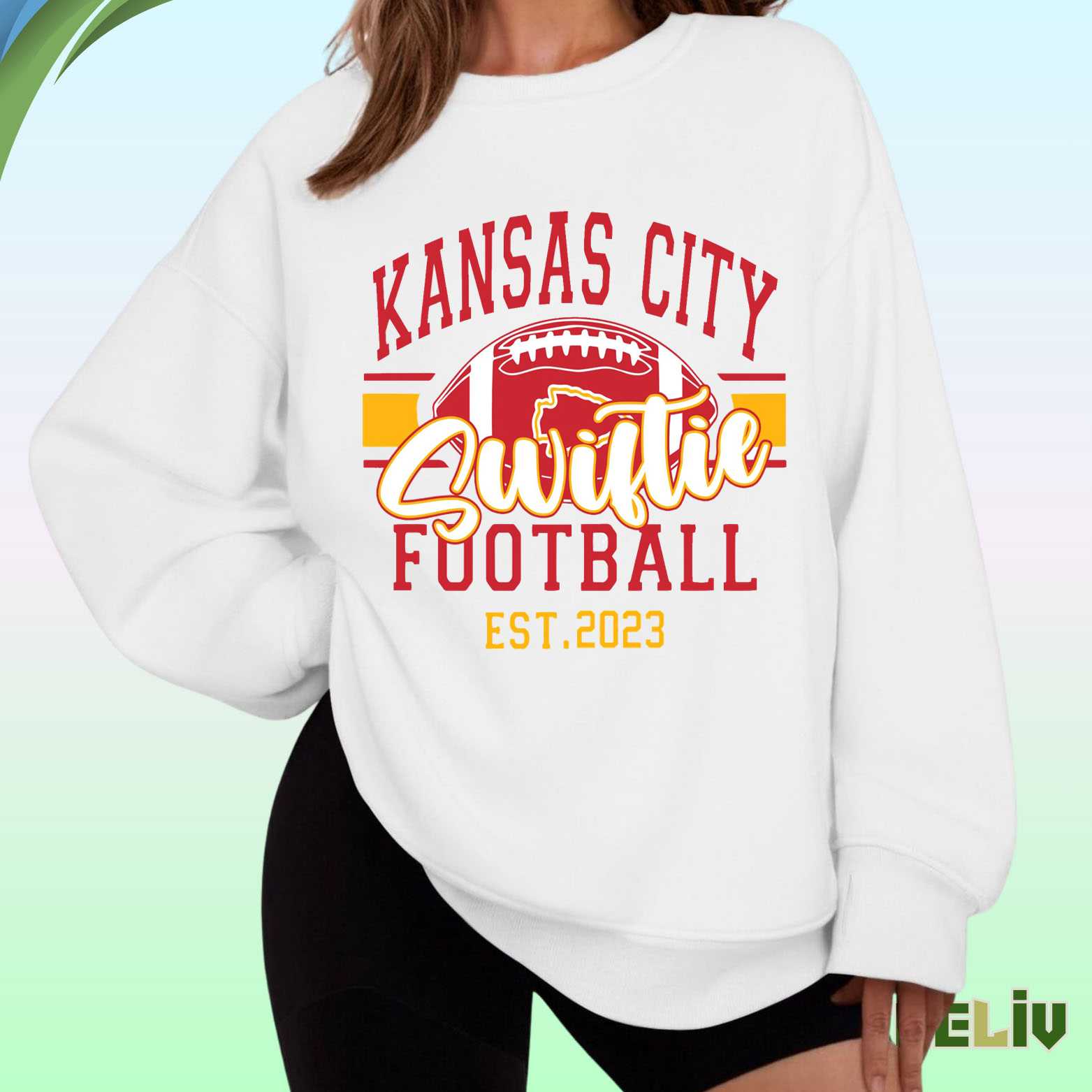 Kansas City Swiftie Football Sweatshirt – Taylor Swift Chiefs Fan Shirt